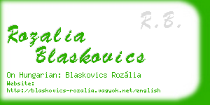 rozalia blaskovics business card